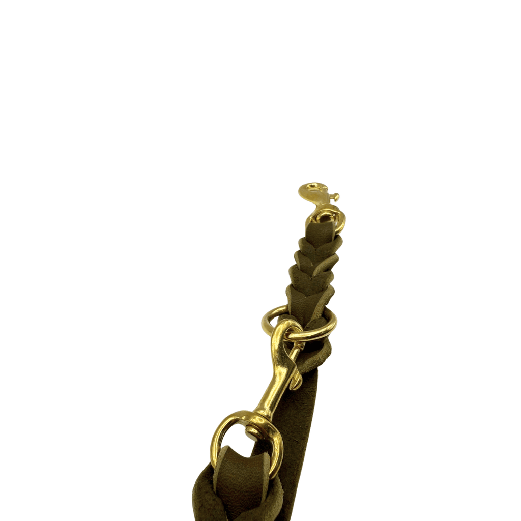 Amia De Lis Fettlederleine oliv