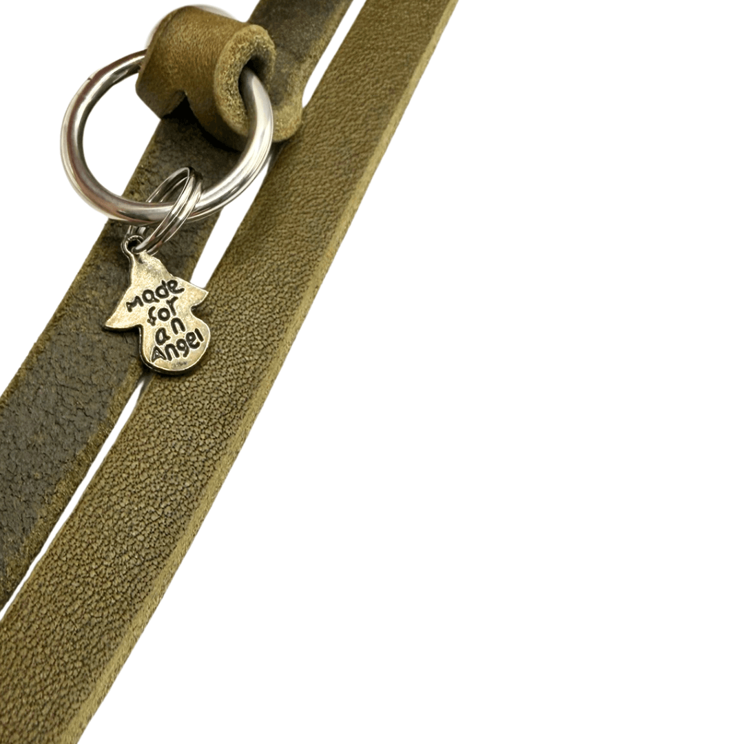 Amia De Lis Fettlederleine oliv