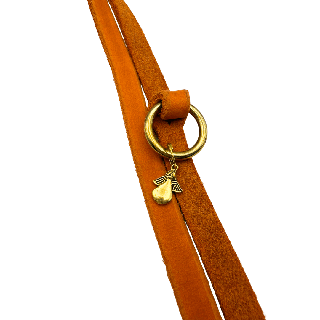 Amia De Lis Fettlederleine orange