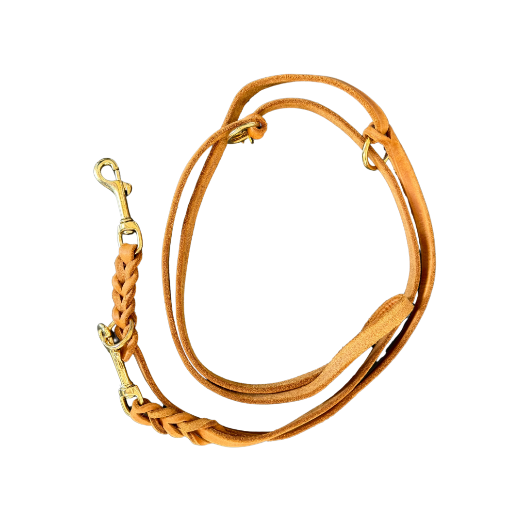 Amia De Lis Fettlederleine Karamell