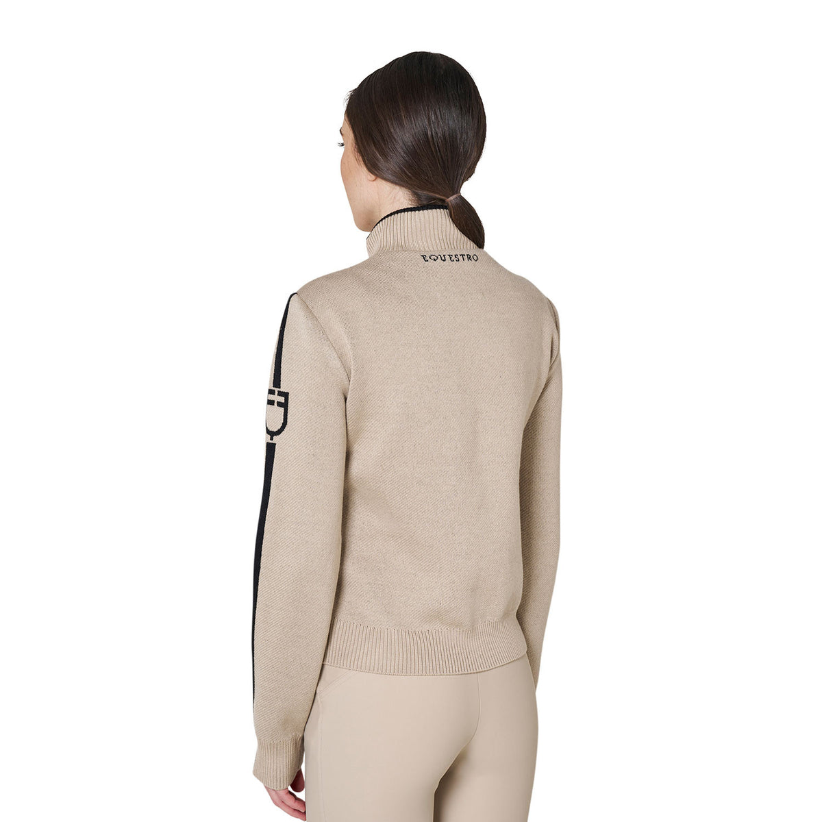 Equestro Damenjacke mit Strick und Reißverschluss