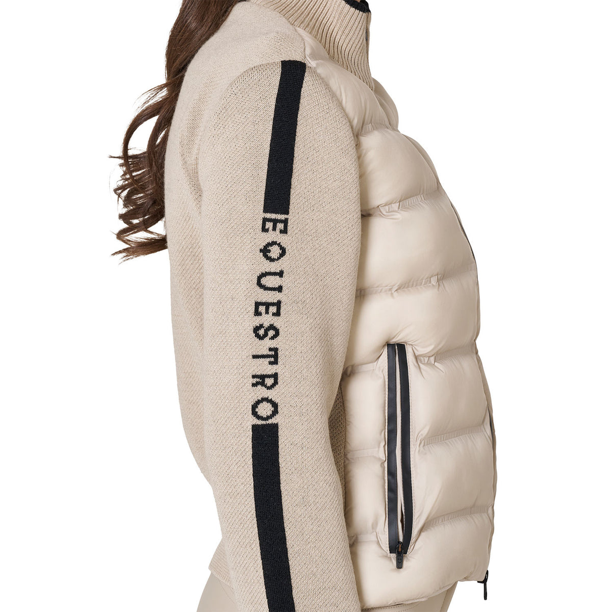 Equestro Damenjacke mit Strick und Reißverschluss