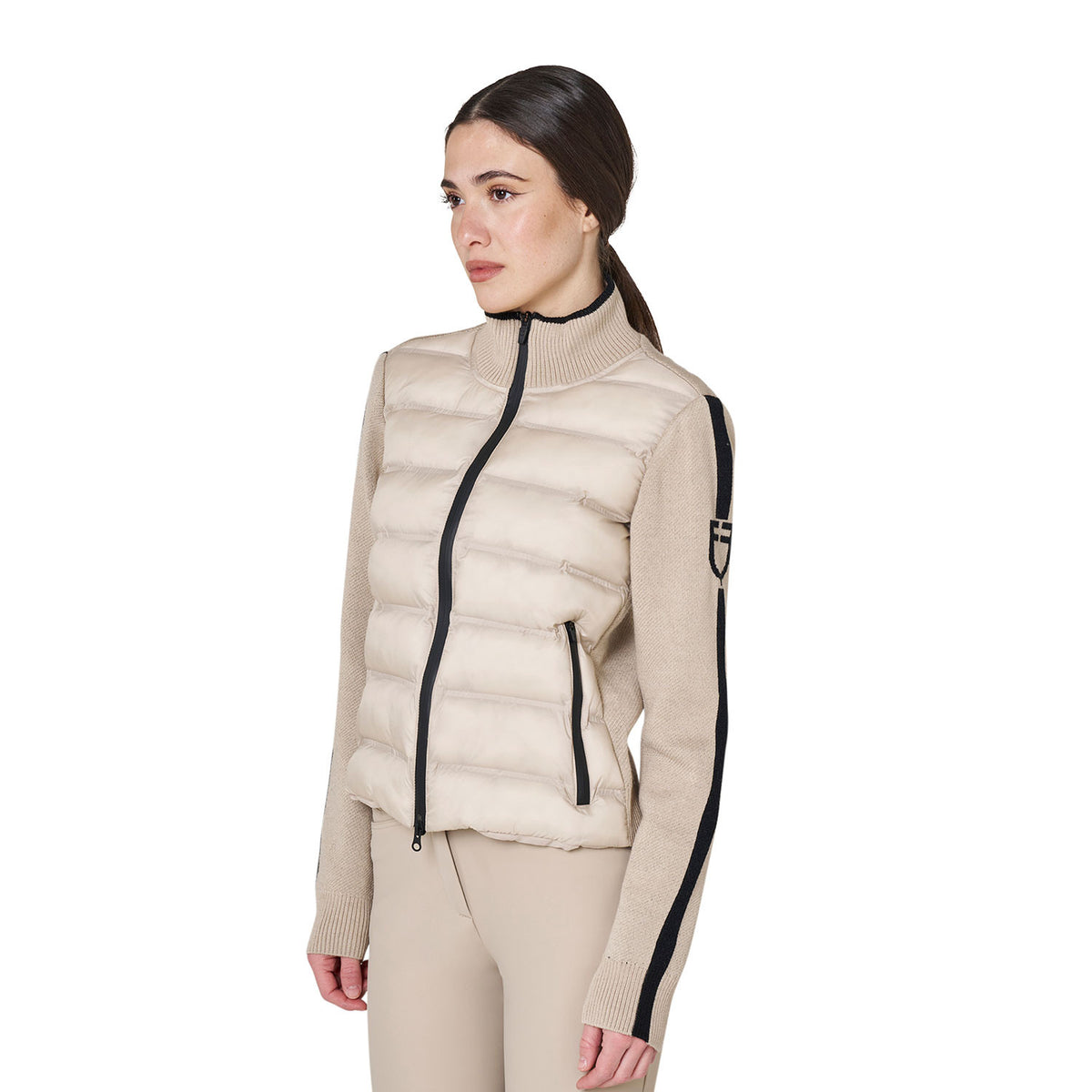 Equestro Damenjacke mit Strick und Reißverschluss