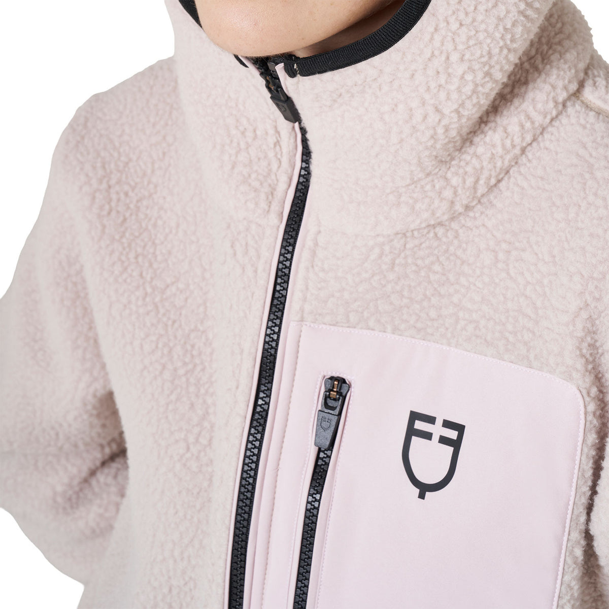 Equestro Damen-Teddyfleece-Hoodie mit Reißverschluss