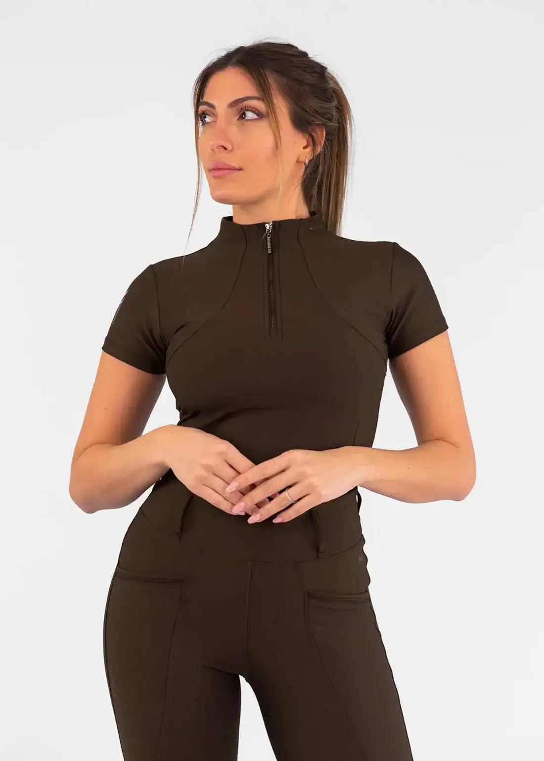 MAXIMILIAN EQUESTRIAN Kurzarm Shirt Base Layer chocolate