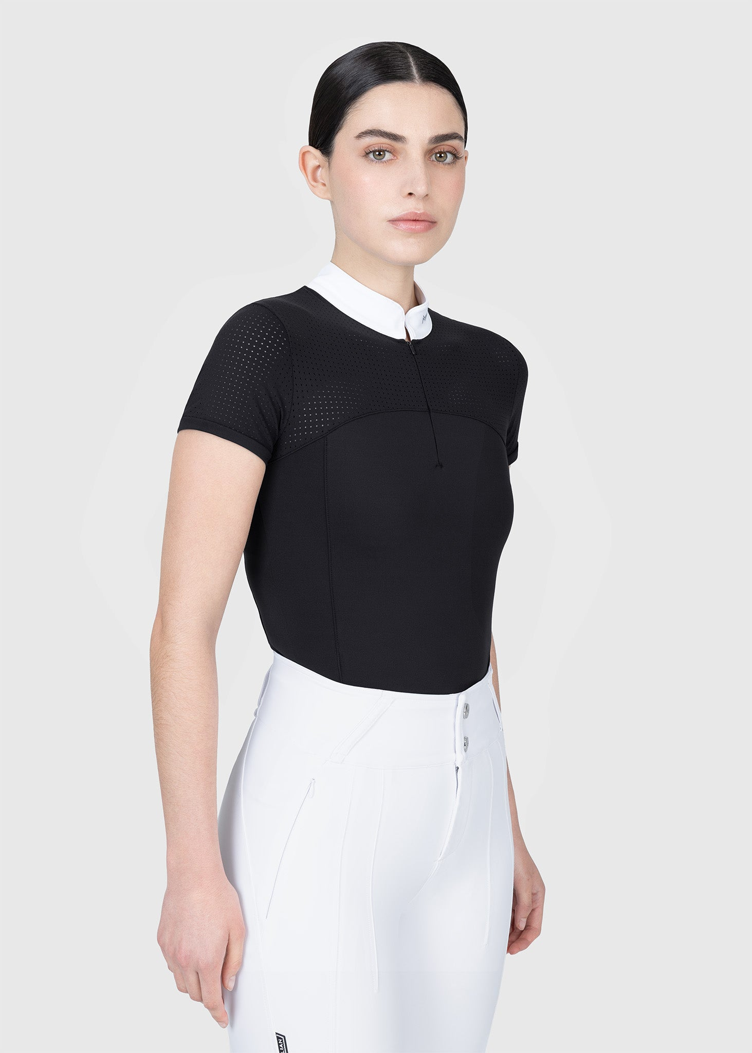 MAXIMILIAN EQUESTRIAN Grace Kurzarm Turniershirt schwarz