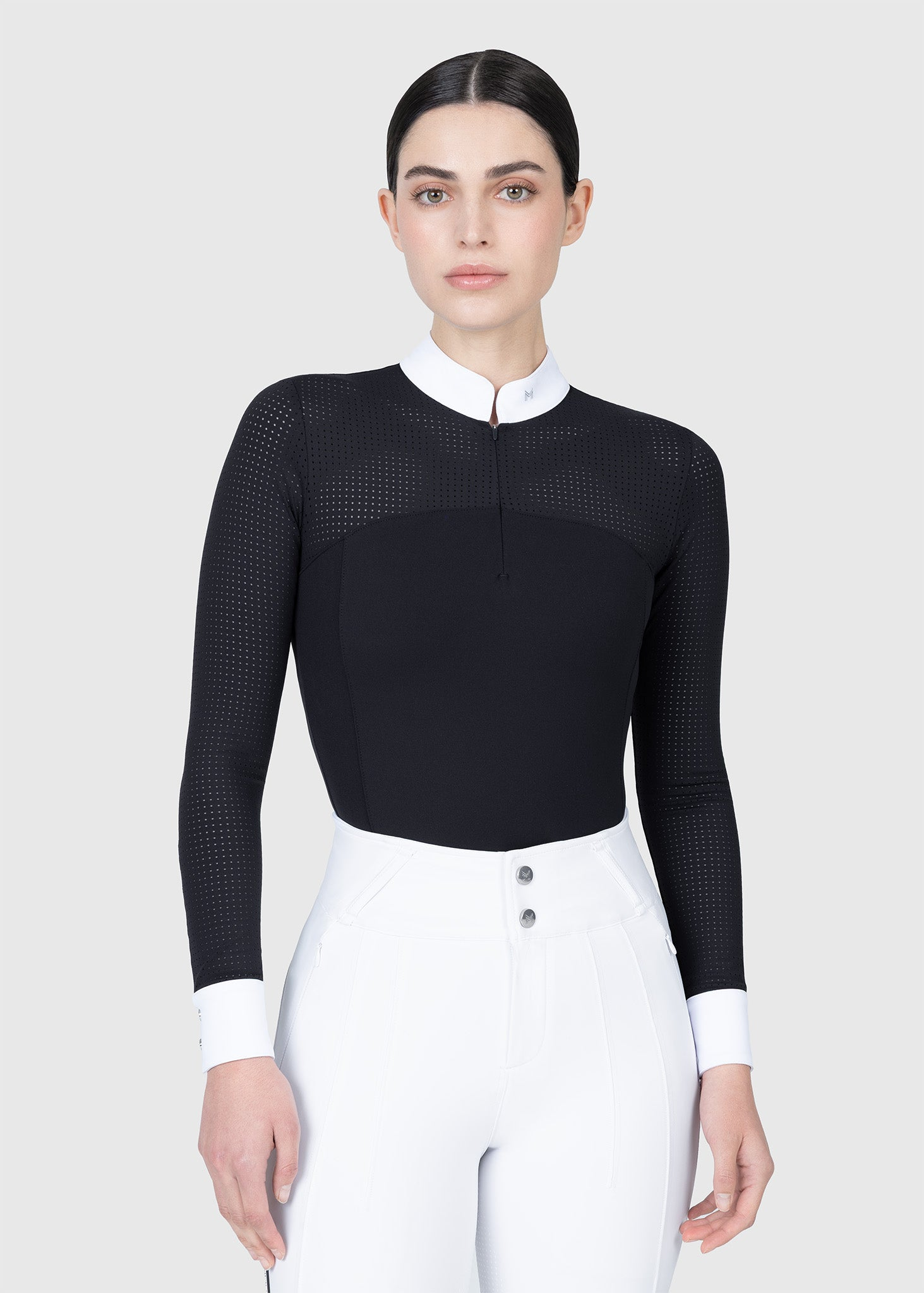 MAXIMILIAN EQUESTRIAN Grace Langarm Turniershirt schwarz