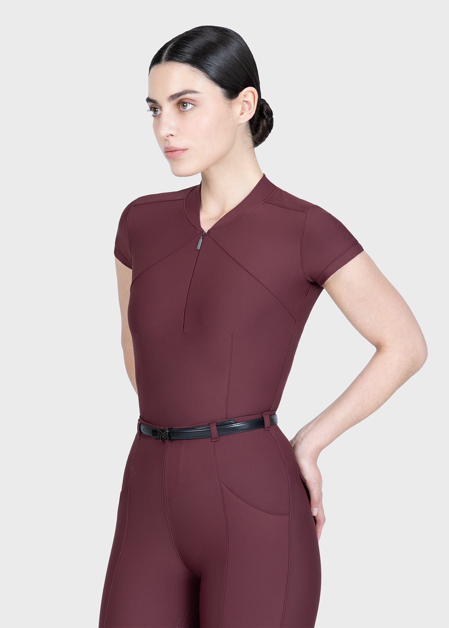 MAXIMILIAN EQUESTRIAN Velya Kurzarm Polo Shirt rosewood