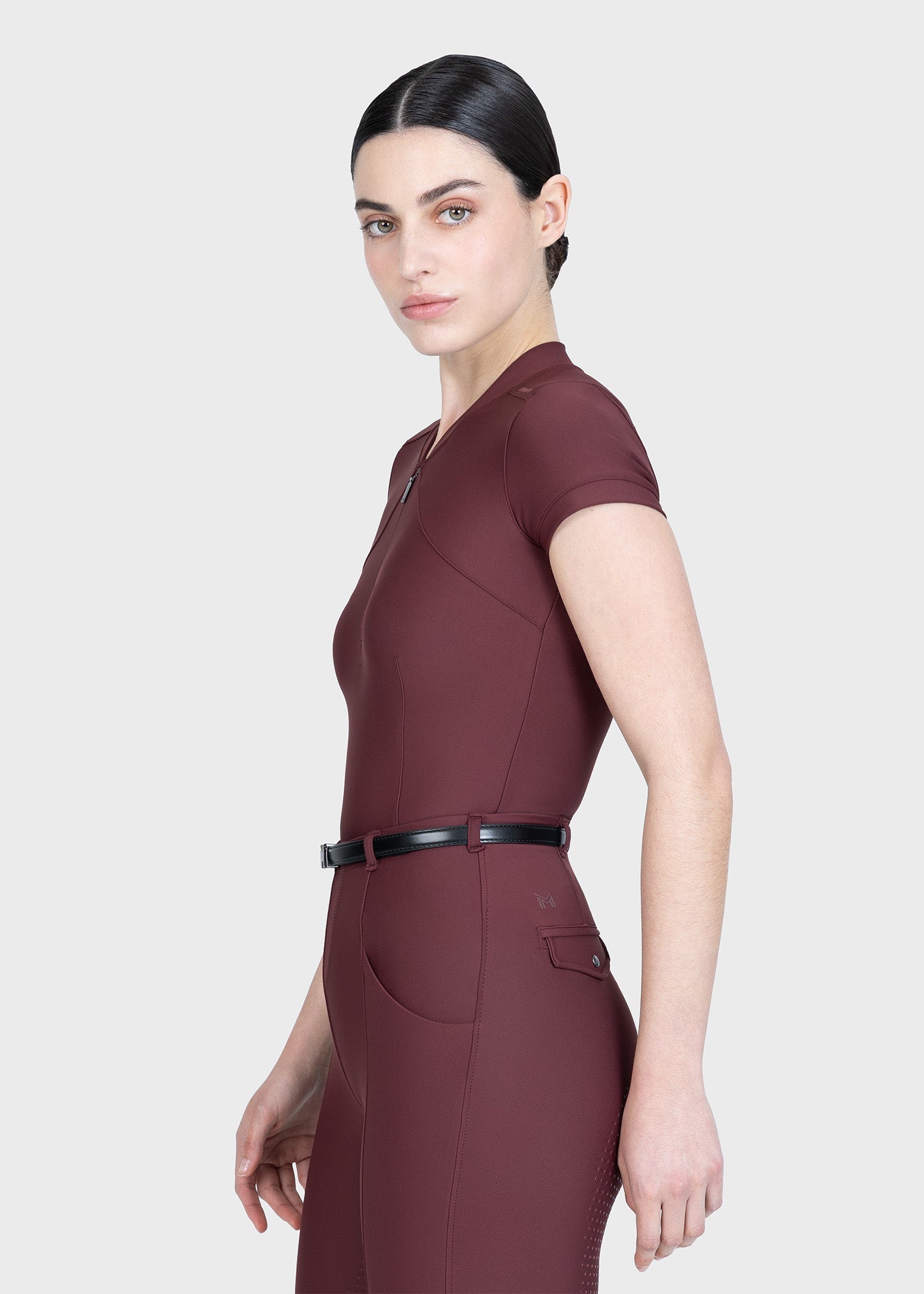 MAXIMILIAN EQUESTRIAN Velya Kurzarm Polo Shirt rosewood