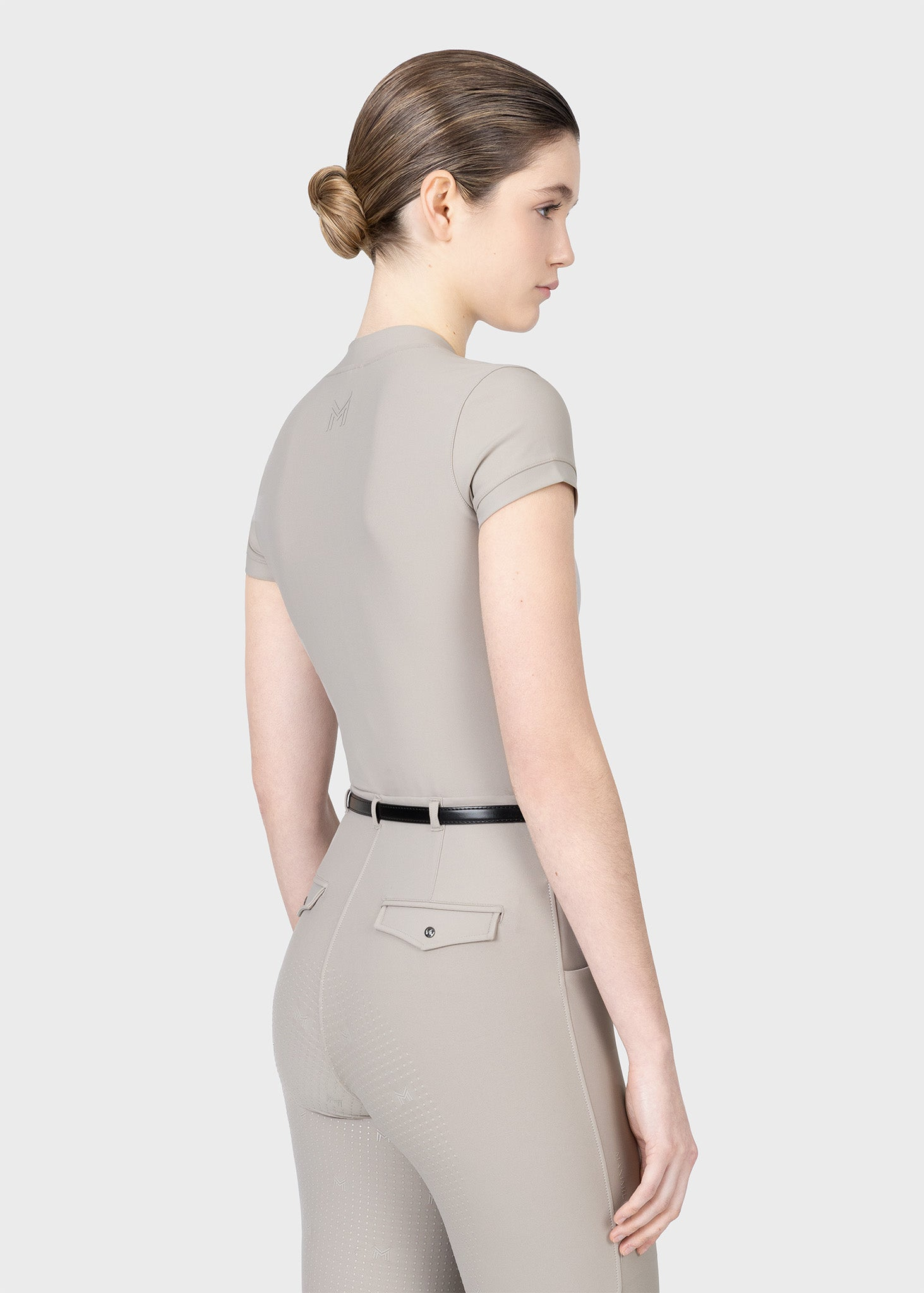 MAXIMILIAN EQUESTRIAN Velya Kurzarm Polo Shirt taupe