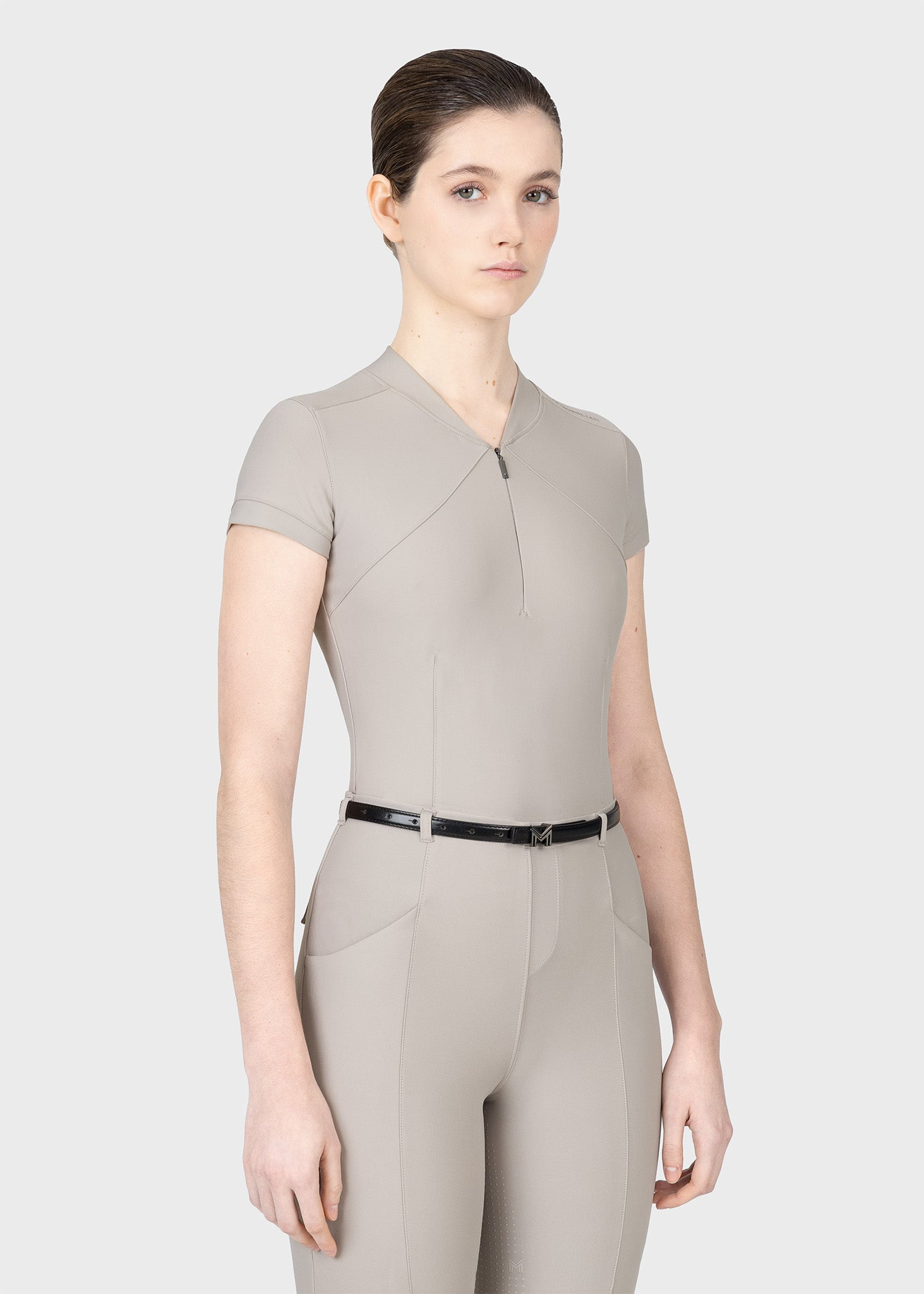 MAXIMILIAN EQUESTRIAN Velya Kurzarm Polo Shirt taupe