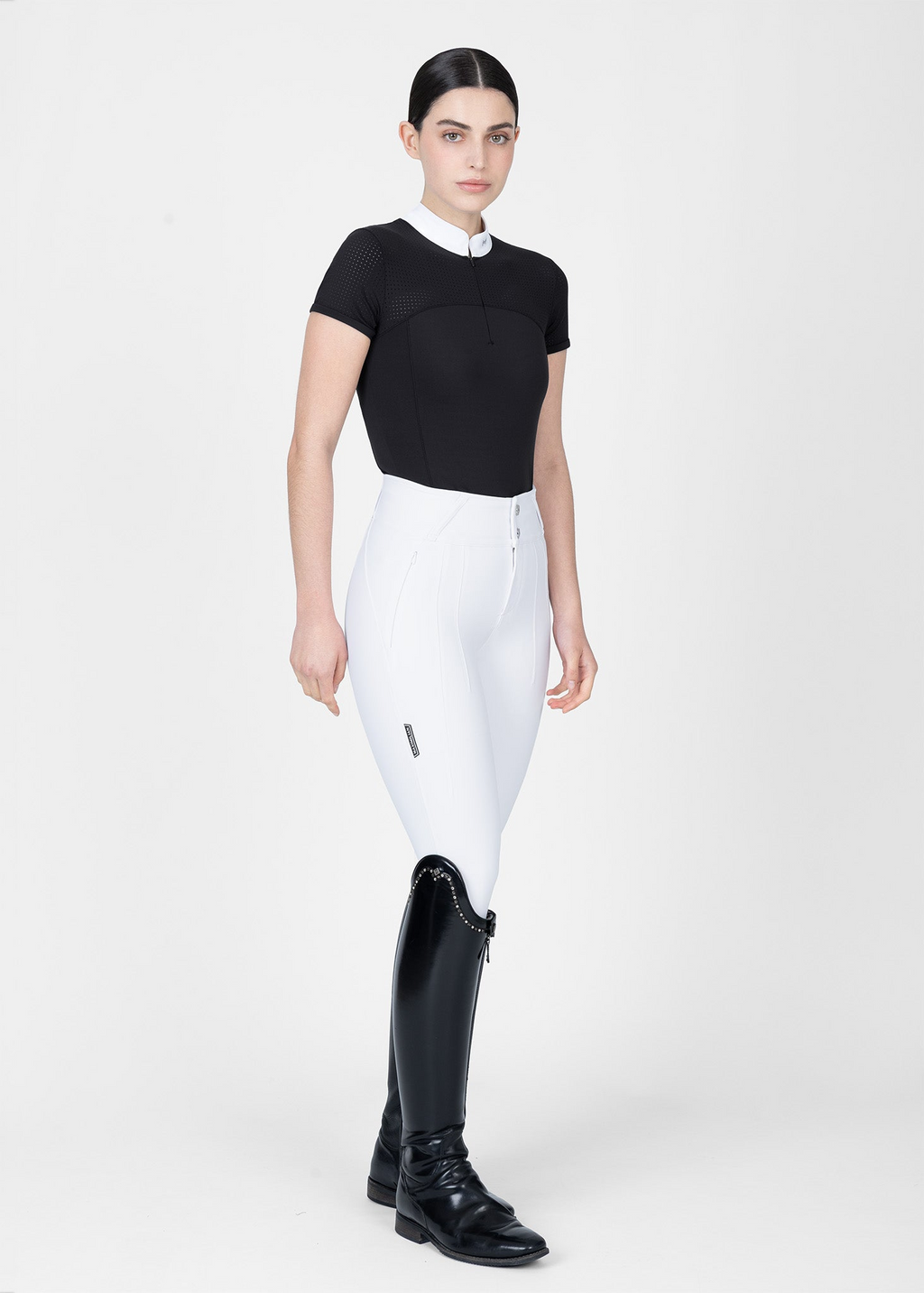 MAXIMILIAN EQUESTRIAN Grace Kurzarm Turniershirt schwarz
