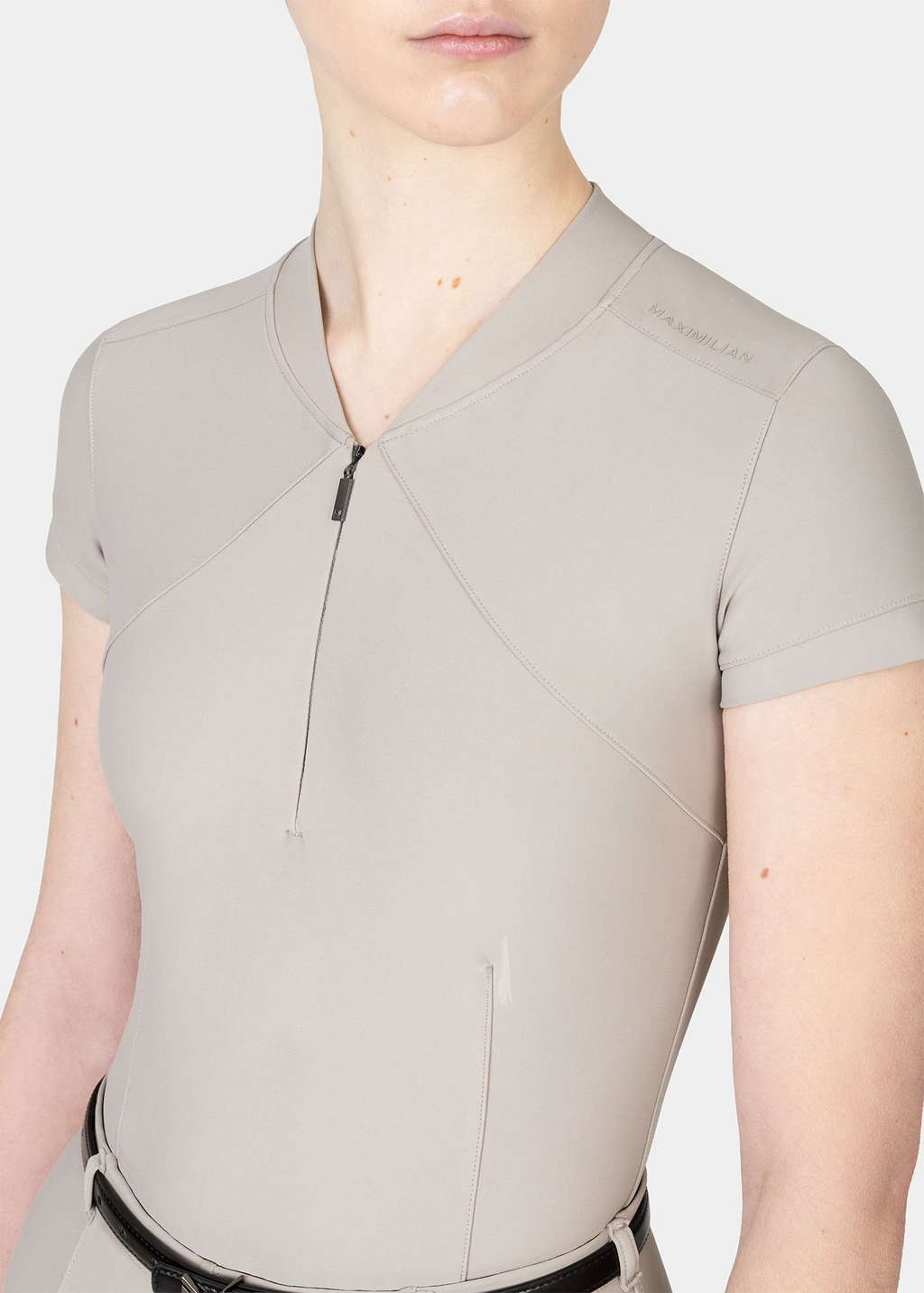 MAXIMILIAN EQUESTRIAN Velya Kurzarm Polo Shirt taupe