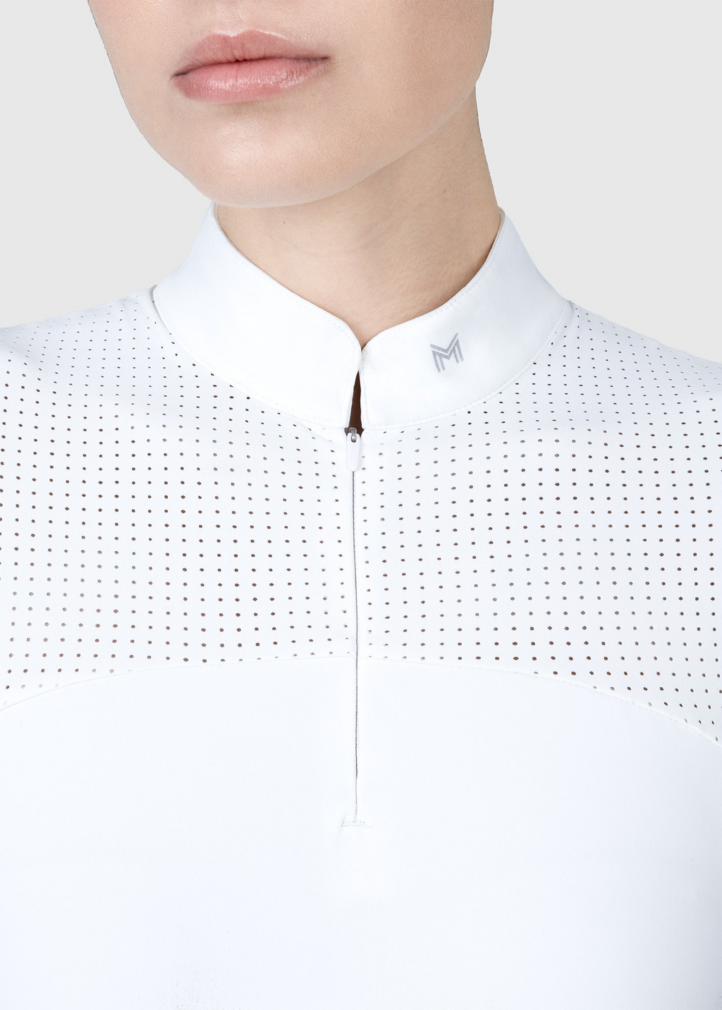MAXIMILIAN EQUESTRIAN Grace Kurzarm Turniershirt weiß