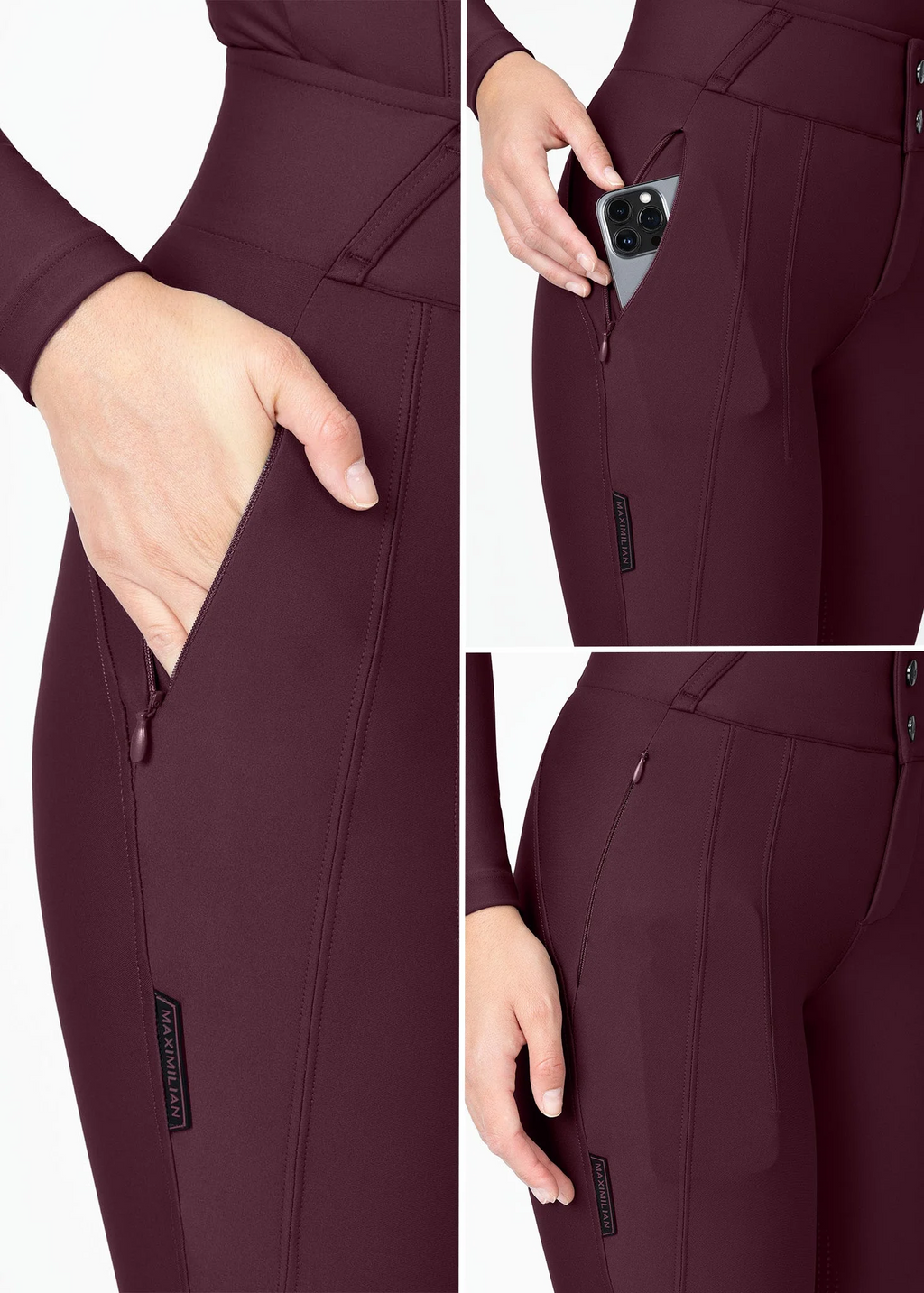 MAXIMILIAN EQUESTRIAN Vision Reithose burgundy