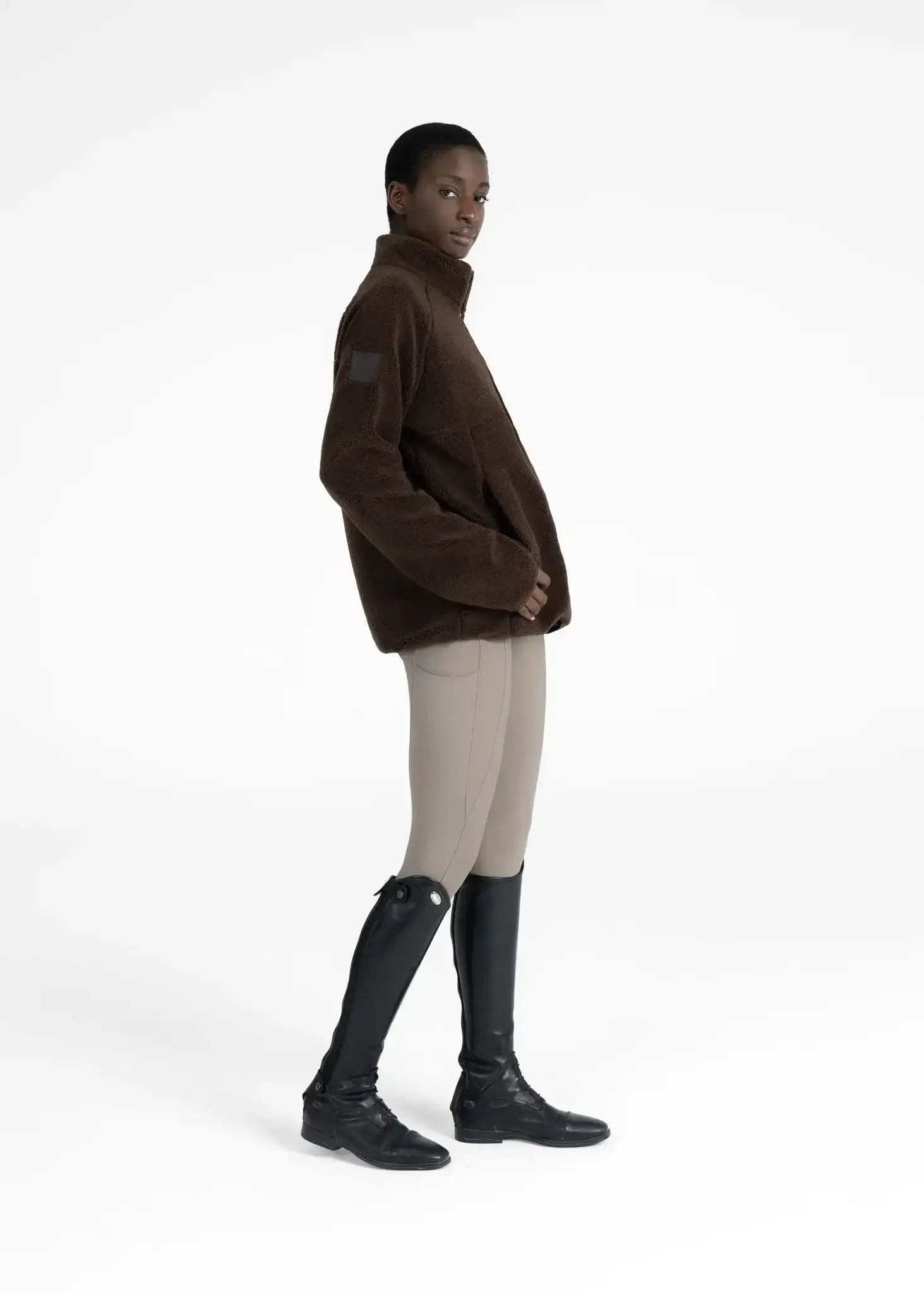 MAXIMILIAN EQUESTRIAN Clan Teddy Halfzip chocolate