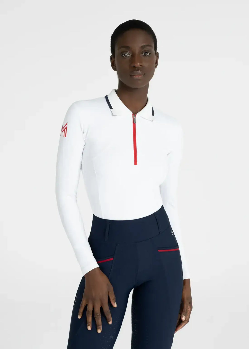 MAXIMILIAN EQUESTRIAN Concept Langarm Polo Shirt White