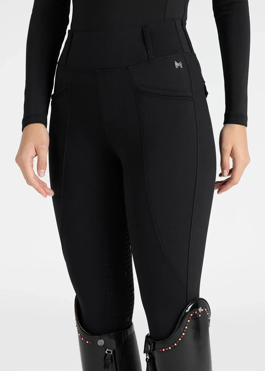 MAXIMILIAN EQUESTRIAN Winter Pro Riding Leggings schwarz
