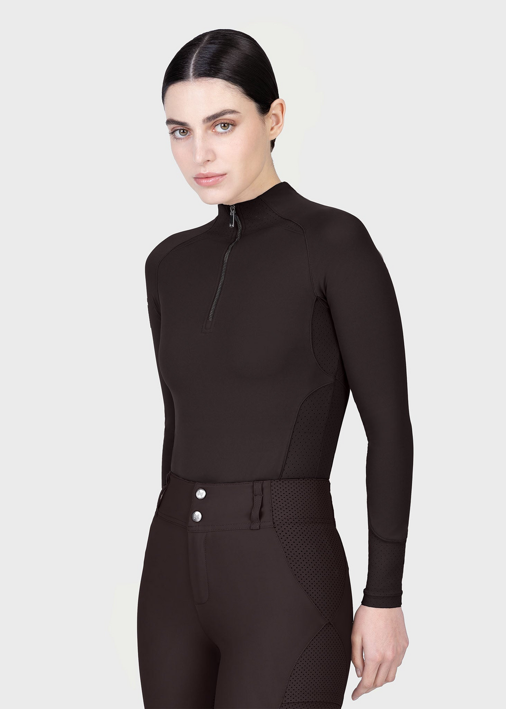 MAXIMILIAN EQUESTRIAN Aero Langarm Base Layer espresso