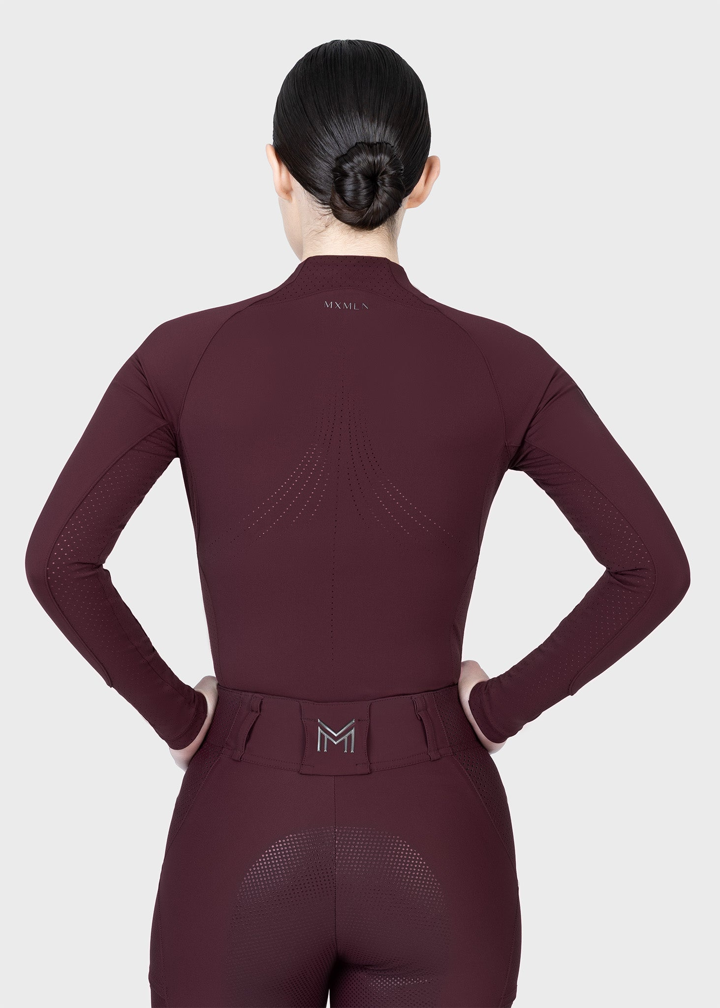 MAXIMILIAN EQUESTRIAN Aero Langarm Base Layer burgundy
