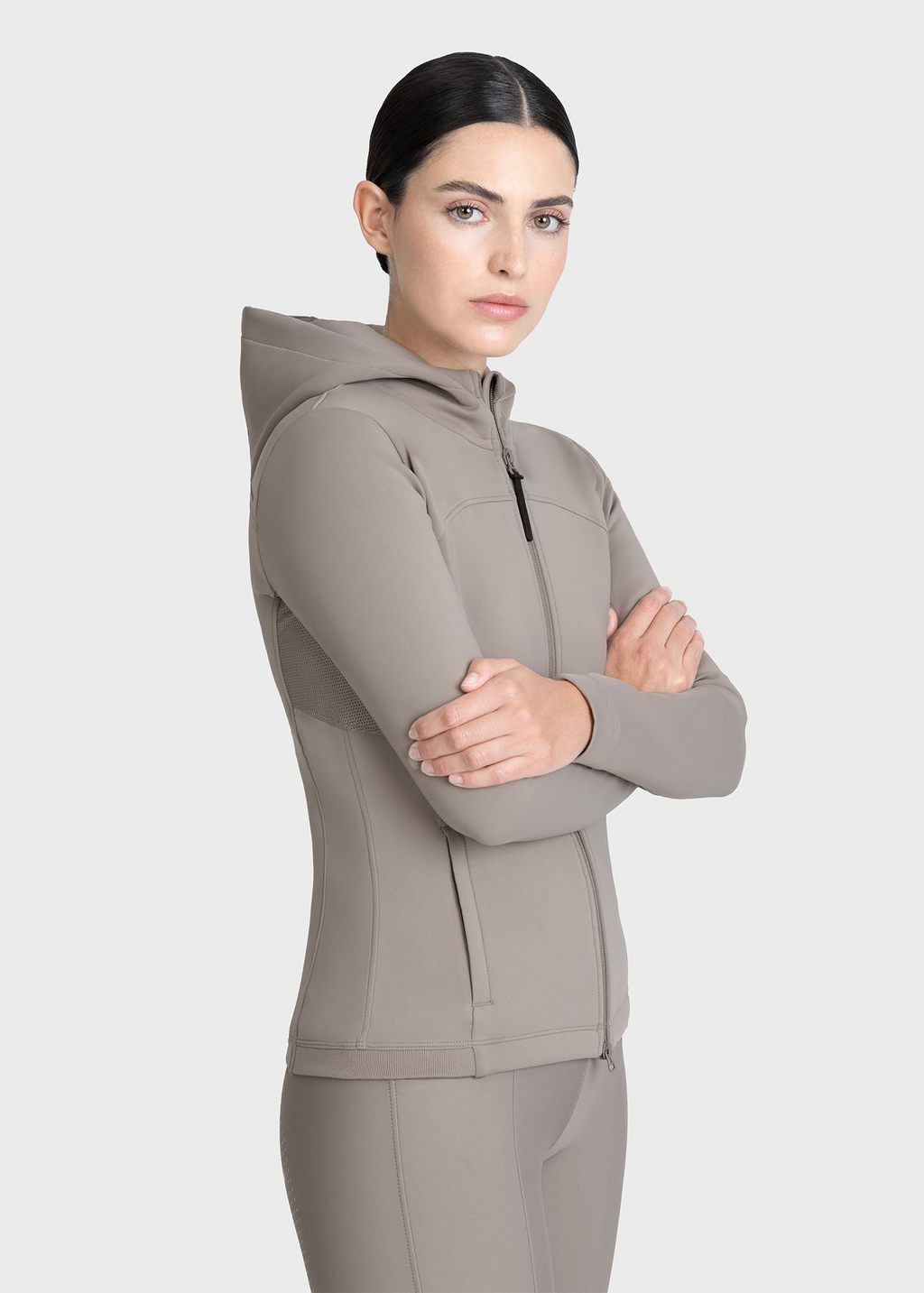 MAXIMILIAN EQUESTRIAN Wolt Zip Hoodie taupe