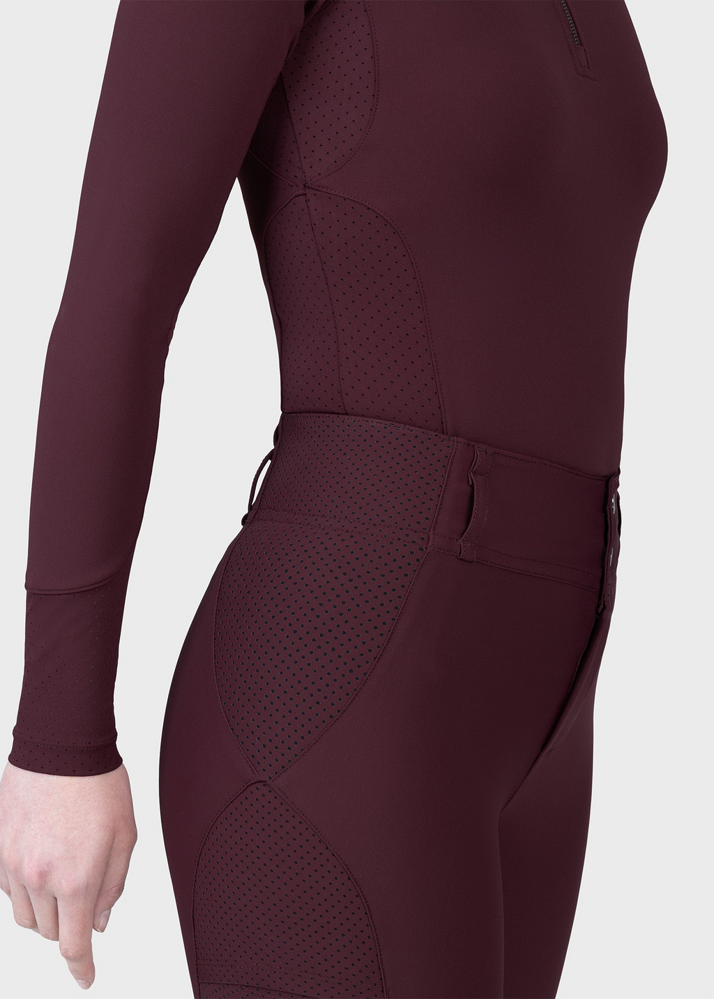 MAXIMILIAN EQUESTRIAN Aero Langarm Base Layer burgundy