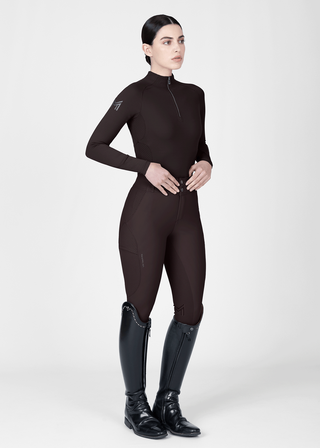 MAXIMILIAN EQUESTRIAN Aero Langarm Base Layer espresso