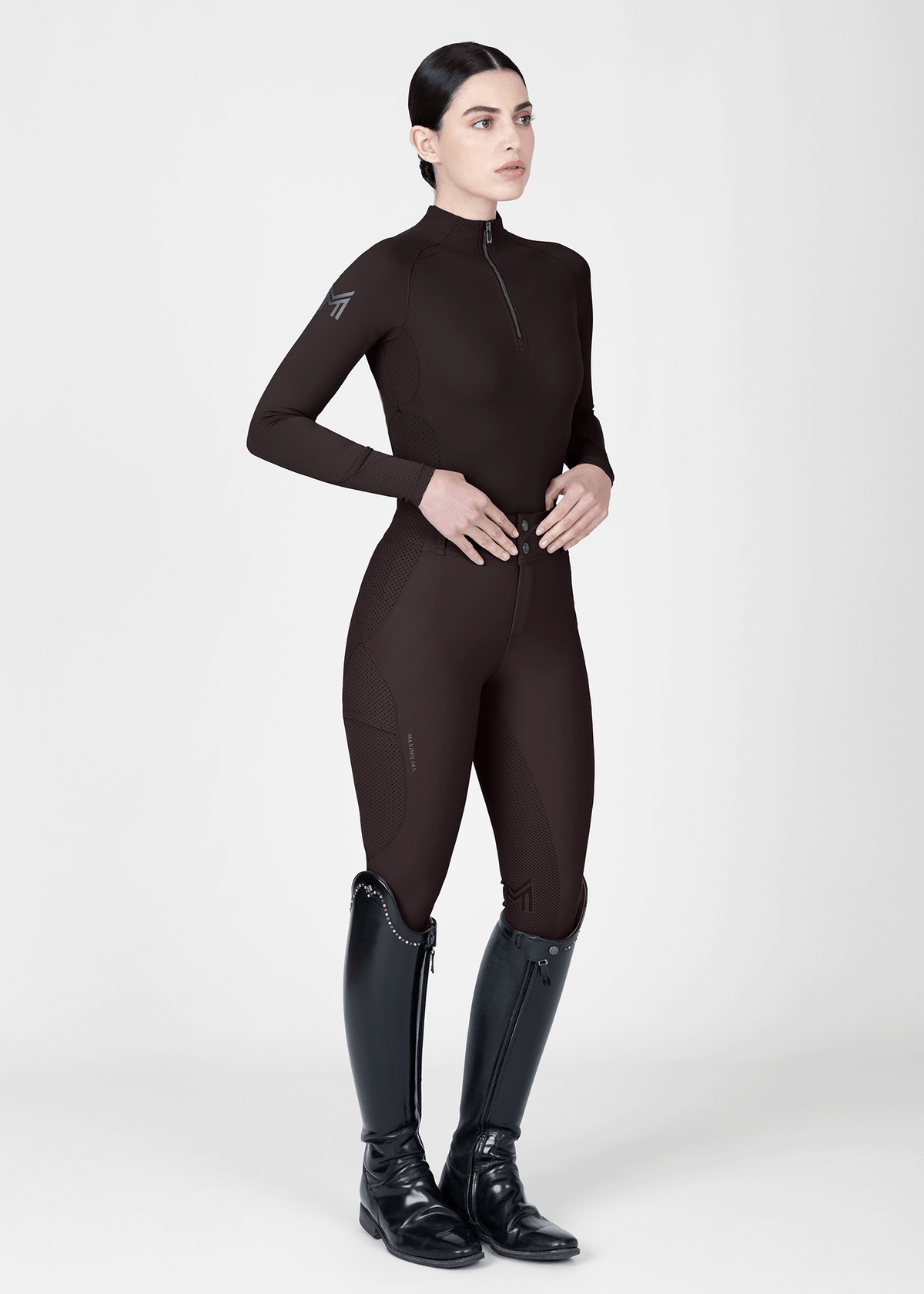 MAXIMILIAN EQUESTRIAN Aero Langarm Base Layer espresso