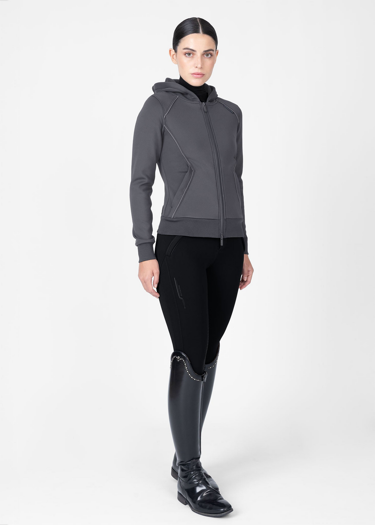 MAXIMILIAN EQUESTRIAN Arctic Zip Hoodie graphite